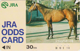 Carte Prépayée JAPON - ANIMAL - CHEVAL  - HORSE JAPAN Prepaid JRA Card - 354 - Caballos