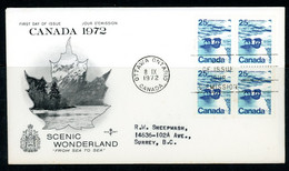 Canada FDC 1972 Landscape Definitives - Brieven En Documenten