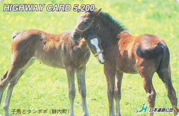 Rare Carte Prépayée JAPON - ANIMAL - CHEVAL  - HORSE JAPAN Prepaid Highway Card - BE HW 364 - Caballos