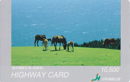 Rare Carte Prépayée JAPON - ANIMAL - CHEVAL - HORSE JAPAN Prepaid Highway Card - BE HW 367 - Pferde