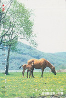 Carte Orange JAPON - ANIMAL - CHEVAL / Jument & Poulain - HORSE JAPAN Prepaid JR Card - BE 378 - Cavalli