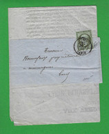 LETTRE FRANCE N° 19 De NIMES 1864  Thème Vigne Viticole Vendange Raisin - 1849-1876: Klassieke Periode