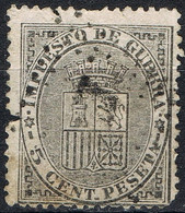 [CF4100] España 1874, Impuesto De Guerra, 5 Cent., Matasellado (U) - Gebraucht