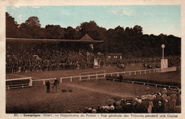 Hippisme - Compiègne (Oise) Hippodrome Du Putois, Vue Générale Des Tribunes - Edition Pierre Bourson - Carte N° 51 - Horse Show