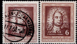 DDR GDR RDA - Händelfest - Georg Friedrich Händel (MiNr: 308) 1952 - Postfrisch + Gestempelt - Sonstige & Ohne Zuordnung