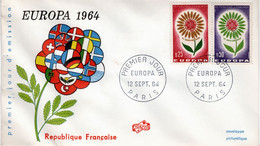 FRANCIA - FDC FIDACOS 1964 - EUROPA UNITA - CEPT - ANNULLO SPECIALE PARIS - 1960-1969