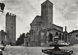 CARTOLINA  CASTELL"ARQUATO,PIACENZA,EMILIA ROMAGNA,IL TORRIONE DELLA ROCCA E LA COLLEGIATA (sec.XII-XIII),NON VIAGGIATA - Piacenza