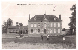 Woincourt - La Mairie Et L'Ecole Des Garçons - édit. Lenne  + Verso - Altri Comuni