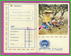 Pochette GEVAERT 1894-1954 60 Anniversaire Famille Pique Nique Plantation Enfant Photo Service Casablanca Maroc - Materiale & Accessori