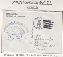 USA Driftstation ICE-ISLAND T-3 Cover Ca  Ice Island T-3 Periode Sept. 23 1966  (DR119B) - Forschungsstationen & Arctic Driftstationen