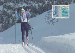 Carte  Maximum  1er  Jour   LIECHTENSTEIN    Jeux   Olympiques   De   NAGANO    1998 - Inverno1998: Nagano