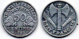 50 Centimes 1943 B TB+ - Sonstige & Ohne Zuordnung