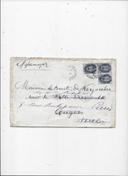 RUSSIE Lettre Du Consulat De France à MOSCOU 1882 3 Timbres 10 KON - Covers & Documents