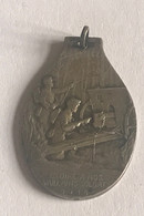 Médaille Matricule De L’armée Belge Un Artilleur à Sa Pièce Et Un Télégraphiste - Royal / Of Nobility