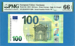 100 EURO GERMANY DRAGHI Very Rare RA-R001 PMG 66(D089) - 100 Euro