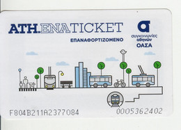 Greece , Athena ,  Trolley Bus   Ticket ,  2021 , Used - Europe