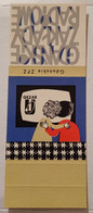 TV,POLAND,POLOGNE,POLISH,GDANSK FACTORY,OLD UNFOLDED MATCHBOX SKILLET - Boites D'allumettes