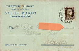 CASTELLAMONTE - CANAVESE ( TO ) - Cartolina Commerciale SALTO MARIO - FORMATO PICCOLO - VIAGGIATA 1939 (rif. A03) - Andere & Zonder Classificatie