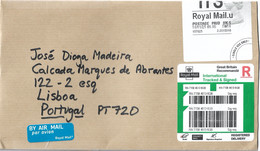 UK Registered Cover To Portugal - Non Classés