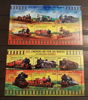 GUINEE LOCOMOTIVES OF THE WORLD 2 SHEETS PERFORED MNH - Guinee (1958-...)