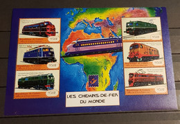 GUINEE LOCOMOTIVES OF THE WORLD SHEET PERFORED MNH - Guinee (1958-...)
