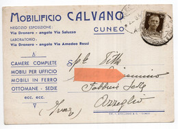 CUNEO - Cartolina Commerciale MOBILIFICIO CALVANO - VIAGGIATA - (rif. A31) - Cuneo