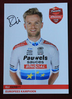 Cyclisme : Cyclo Cross ;  Eli Iserbyt , Champion D'Europe, Avec Dédicace , Signature - Cyclisme