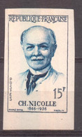 Série Grands Médecins Français Nicolle YT 1167 De 1957  Trace De Charnière - Non Dentelés