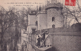 La Crue De L' Oise à BUTRY  (Val D' Oise) -  Le Moulin à Vent Dans L' Eau - Butry