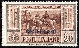 ITALY ITALIA CASTELROSSO 1932 GARIBALDI 20 CENT. (Sass. 31) NUOVO LINGUELLATO OFFERTA! - Castelrosso