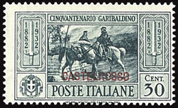 ITALY ITALIA CASTELROSSO 1932 GARIBALDI 30 CENT. (Sass. 33) NUOVO LINGUELLATO OFFERTA! - Castelrosso