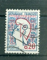 FRANCE - N° 1282  Oblitéré - Type Marianne De Cocteau. Dentelé 13. - 1961 Marianne Of Cocteau
