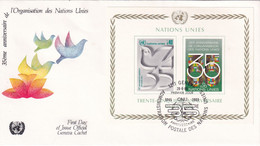 NATIONS-UNIES . FDC . 35éme ANNIVERSAIRE DE L'ORGANISATION DES NATIONS-UNIES . 26 JUIN 1980 . GENEVE . - Gebraucht