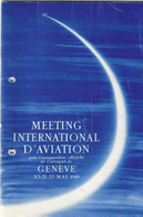 Aviation - Meeting International. D'Aviation Genève 1949 - Publicidad