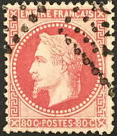 YT 32 (°) 1863-70 Napoléon III Empire Franc Lauré 80c Rose Carminé (côte 30 Euros) France – Amscol3 - 1863-1870 Napoleon III With Laurels