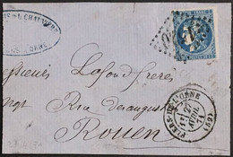 YT 46B (°) LGC 1520 TTB Flers-de-l'Orne Orne (59) 1870-71 Bordeaux 20c III R2 Fragment 27.4.1871 (25 Euros) France – 9bl - 1870 Ausgabe Bordeaux
