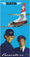 Aviation 2 Dépliants Se La SATA Genève - Rare - Publicidad