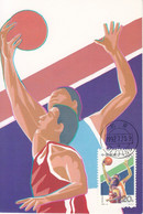 Pekin-Beijing-25/7/1992-Carte Maximum-Basket Ball - Covers & Documents