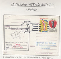 USA Driftstation ICE-ISLAND T-3 Cover Ca  Fetcher's Ice Island T-3 Periode 4 Jun 6 1967  (DR123) - Forschungsstationen & Arctic Driftstationen