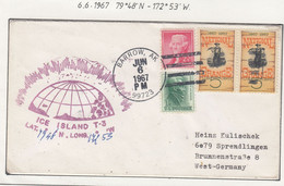 USA Driftstation ICE-ISLAND T-3 Cover Ca  Ice Island T-3 Periode 4 Jun 6 1967  (DR123A) - Forschungsstationen & Arctic Driftstationen