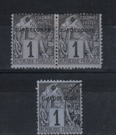Guadeloupe - (1891)  1Paire Avec 1guadelonpe+1  N°14 - Altri & Non Classificati