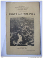 Hawai  1927 National Park Guide Photos Carte Montagne Usa Rules - North America