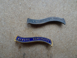 Barrette De Médaille 1870 - 1871 Argenté Et Barrette émaillée MEMBRE HONORAIRE Bleu Doré - Francia