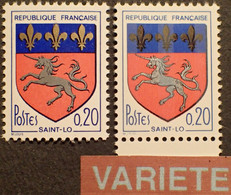 R1337/658 - 1966 - BLASON DE SAINT LÔ - N°1510 NEUF** BdF - VARIETE ➤➤➤ Lys Noirs Et Or - Varieties: 1960-69 Mint/hinged