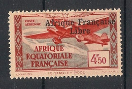 AEF - 1940-41 - Poste Aérienne PA N°Yv. 17 - Afrique Française Libre 4f50 Rouge Et Bleu - Neuf Luxe ** / MNH - Neufs