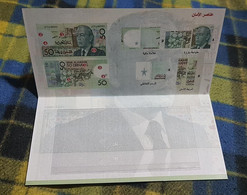 MAROC : Pochette (Vide) En Carton Pour Billet De 50 Dirhams 1987 - Maroc