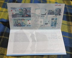 MAROC : Pochette (Vide) En Carton Pour Billet De 200 Dirhams 1987 - Marocco