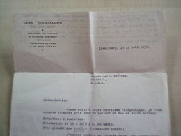 Ancien Courrier 1958 JEAN DOUCHAMPS Chef D'orchestre Koekelberg - 1950 - ...