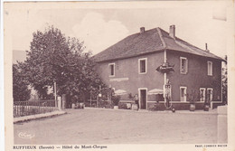 Cpa - 73 - Ruffieux -- Personnage - Hotel Du Mont Clergon Pompe A Essence - Edi Combier N°.... - Ruffieux