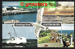 CLACTON-ON-SEA 4 Pictures Card Sent 1975 - Clacton On Sea